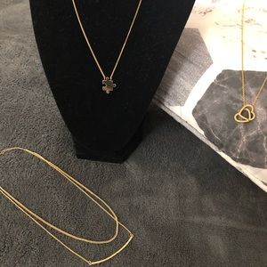 Trio of gold necklaces new without tags